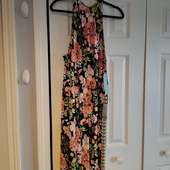 Nordstrom Rack London Times Black Floral Print Mock Neck Jumpsuit 16 - Picture 3 of 14